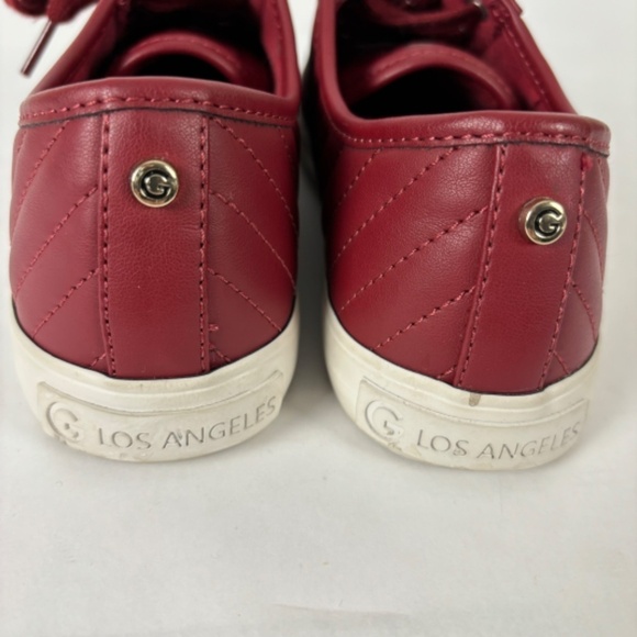 GBG Los Angeles Red Shoes/Sneakers Gold Logo Side and Back Size 7.5 - Picture 4 of 8